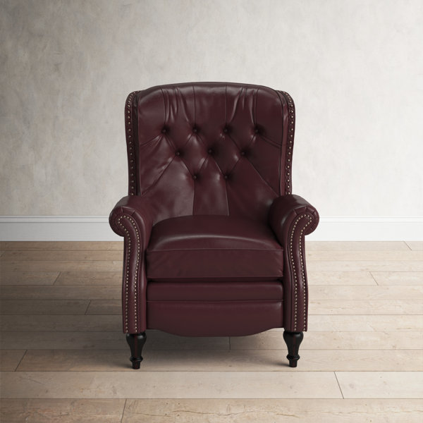 Birch Lane™ Deandra 34.6'' Wide Genuine Leather Manual Recliner